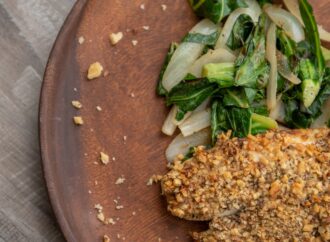 Tilapia with walnut crust is ready in minutes in an air fryer